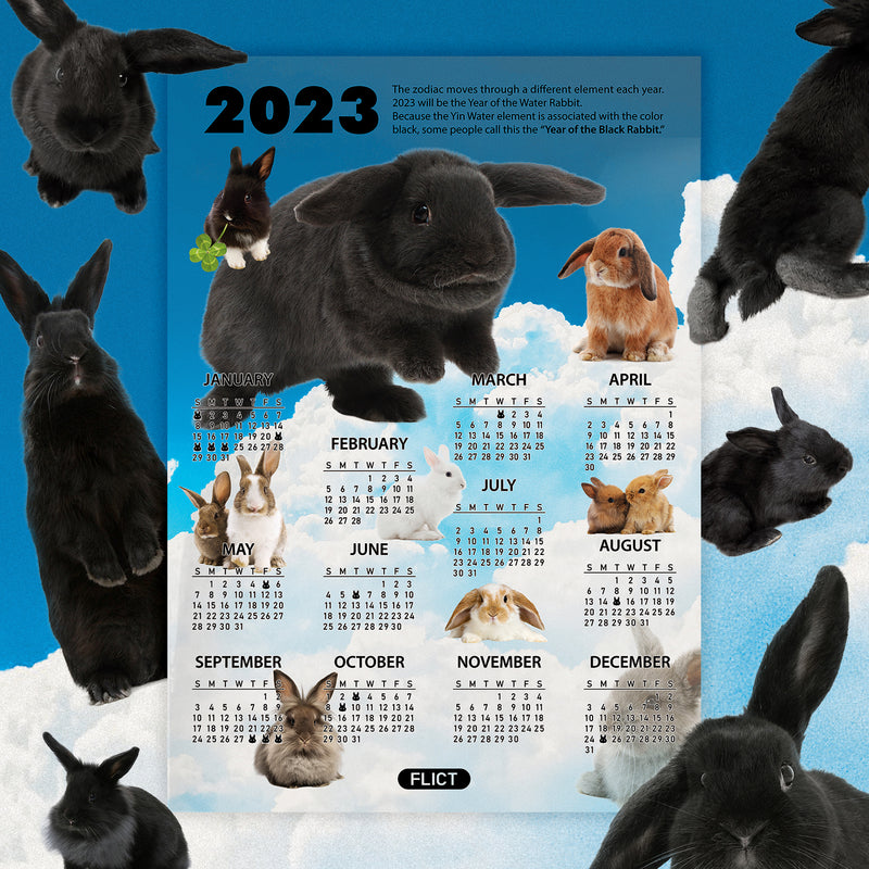 ブラックラビット2023カレンダーグロッシーポスター / BLACK RABBIT 2023 CALENDAR GLOSSY POSTER (A2 SIZE)