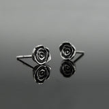 ローズシルバーイヤリング / Rose silver stud earring (4591731900534)