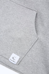 Grey illustration decoration hoodie (6623247433846)