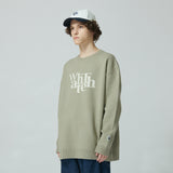 WHATTHE Big Logo Knit Pullover Olive (6643562971254)