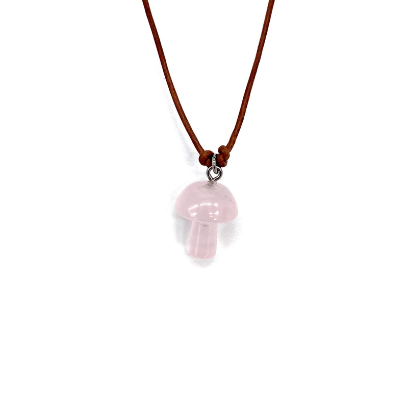 ピンクマッシュルームネックレス / Pink mushroom necklace