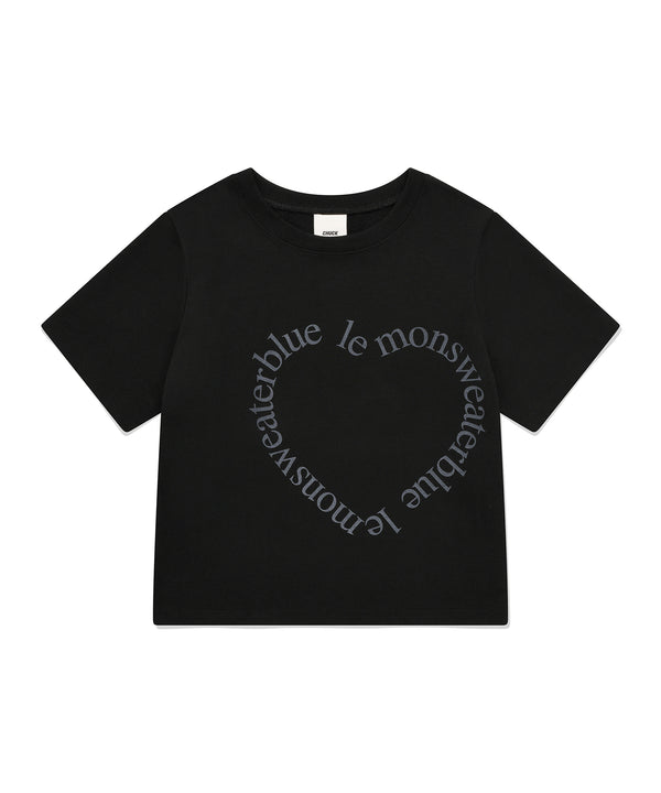 Chuck Lsb Heart Logo Regular Fit T-Shirt, Black
