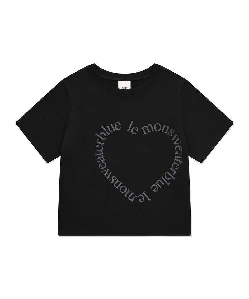 Chuck Lsb Heart Logo Regular Fit T-Shirt, Black