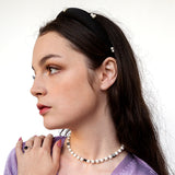 Fleur noire pearl necklace (6655943868534)
