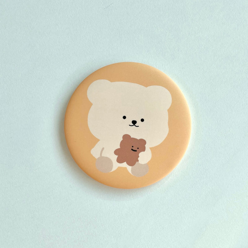 Bear round mini mirror (6695802601590)