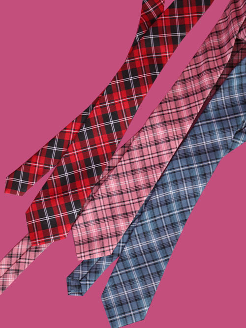 ビビッドチェックネクタイ / vivid check neck tie (3 color)