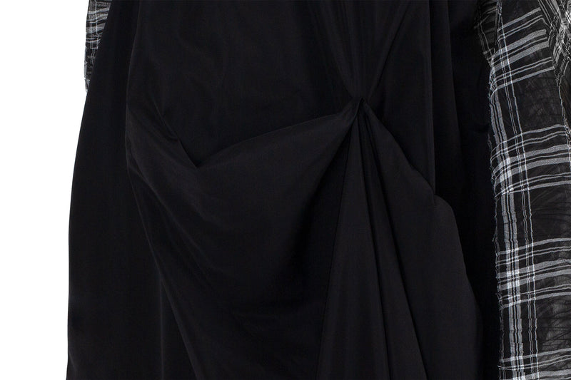 スモッキングドレープドレス/DOZI - Smocking Draped Dress _ Black