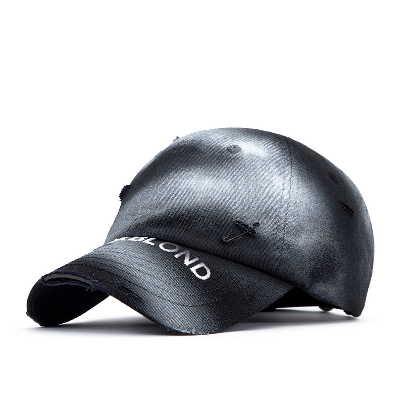 BBD Ripped Sprayed Custom Covered Logo Cap (Black) (6667256332406)