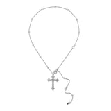 NO.473 [SILVER] KNOT CROSS NECKLACE