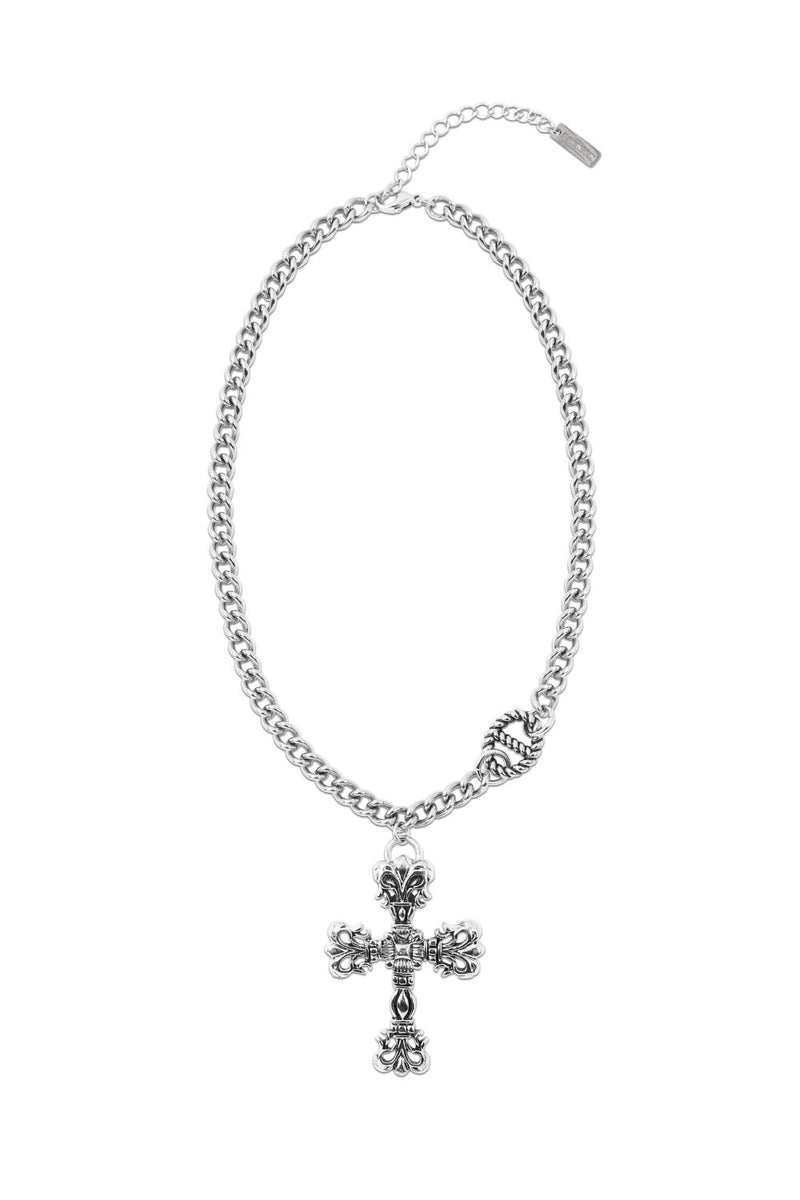 ボールドチェーンクロスネックレス / Bold Chain Cross Necklace