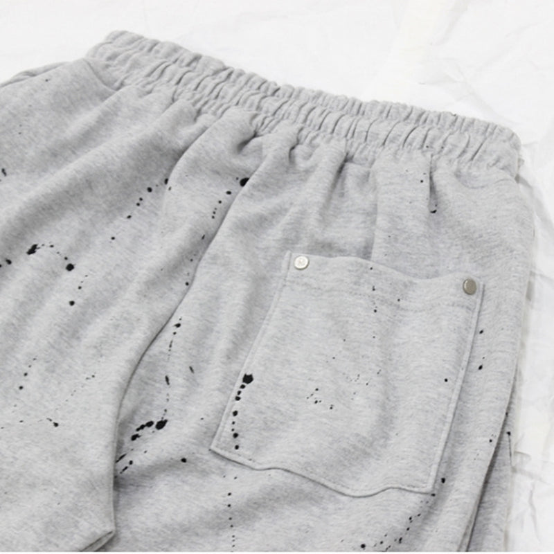 ペインティングサイドタックストリングスウェットパンツ/painting side tuck string sweat pants