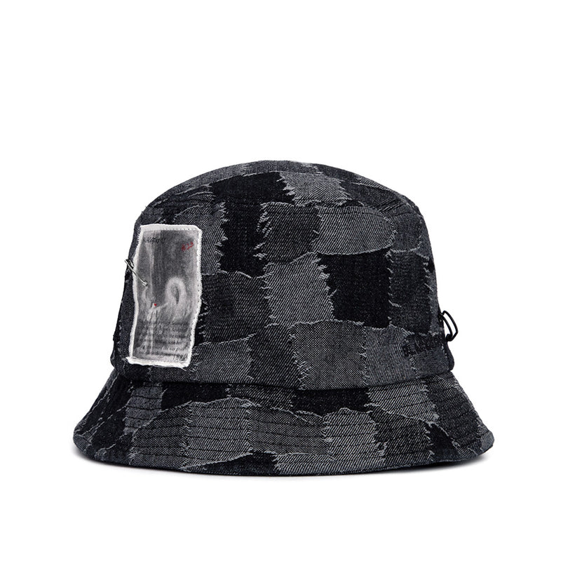 ジアパリッションパッチワークデニムバケットハット / BBD The Apparition Patchwork Denim Bucket Hat (Black)