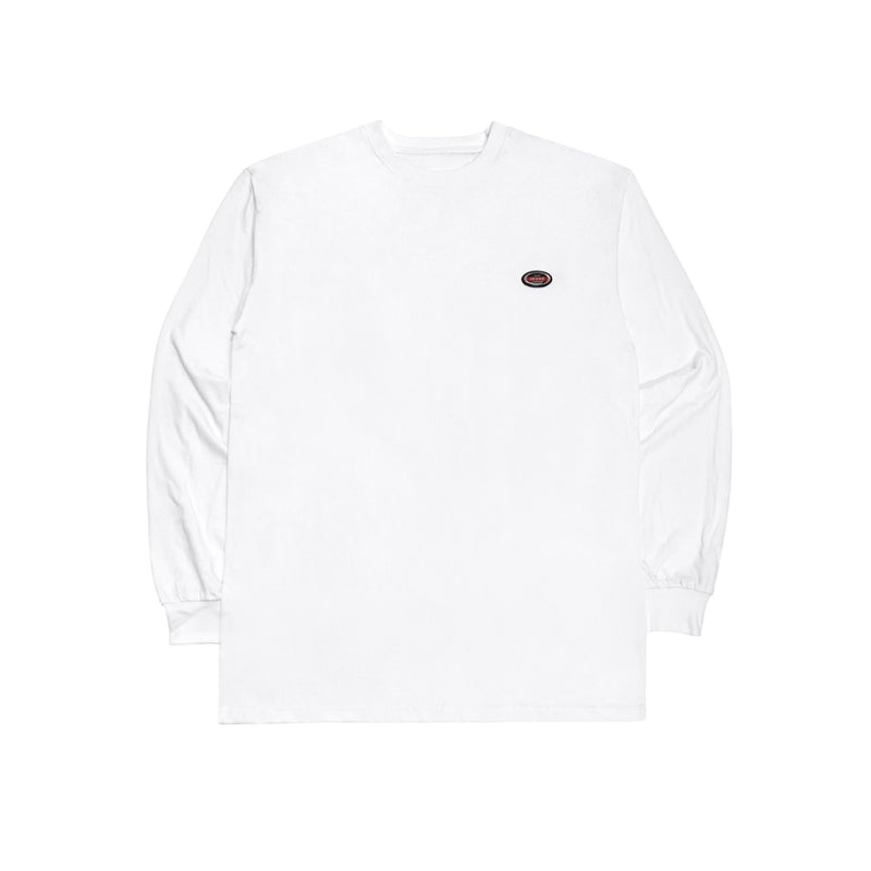 OVAL LONG SLEEVE T SHIRTS - WHITE (6674933514358)