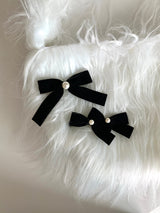 Black Velvet Pearl Ribbons (2 colors)