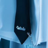 ネクタイチェーンクロップシャツ/0 1 necktie chain crop shirt - WHITE