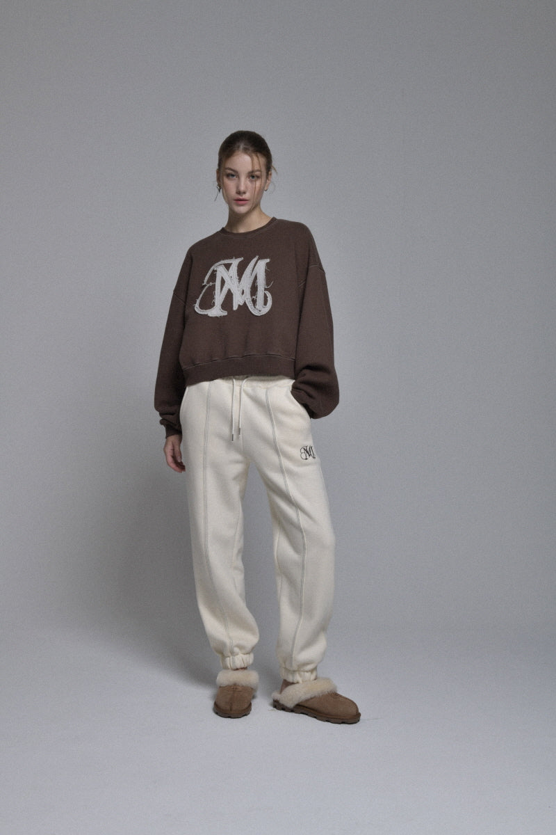 ロゴスウェットシャツ / logo mtm (brown)