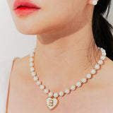 ゲランドハートBパールネックレス/Guerlande Heart B Pearl Necklace