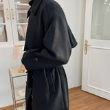 Wool Trench Long-Coat(4color) (6630697992310)
