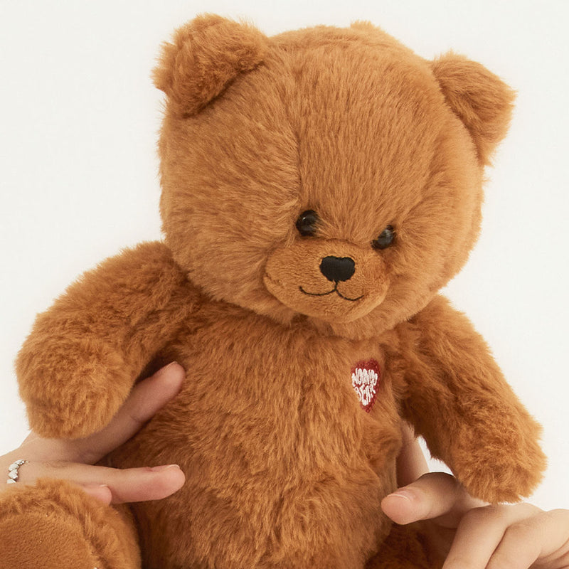 NOONOOBEAR : HEART BROWN TEDDY BEAR