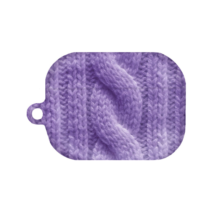 ツイストニットマットAirPodsケース / (07 purple) Twisted Knitted matte AirPods Case