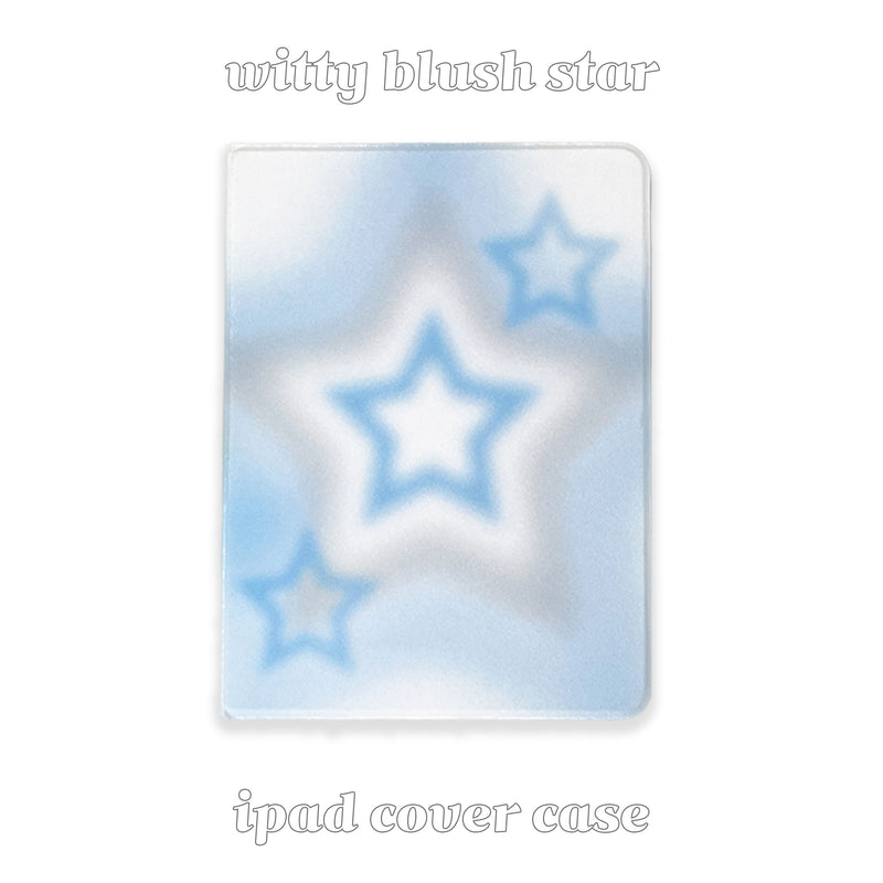 witty blush star iPad case (blue+gray)