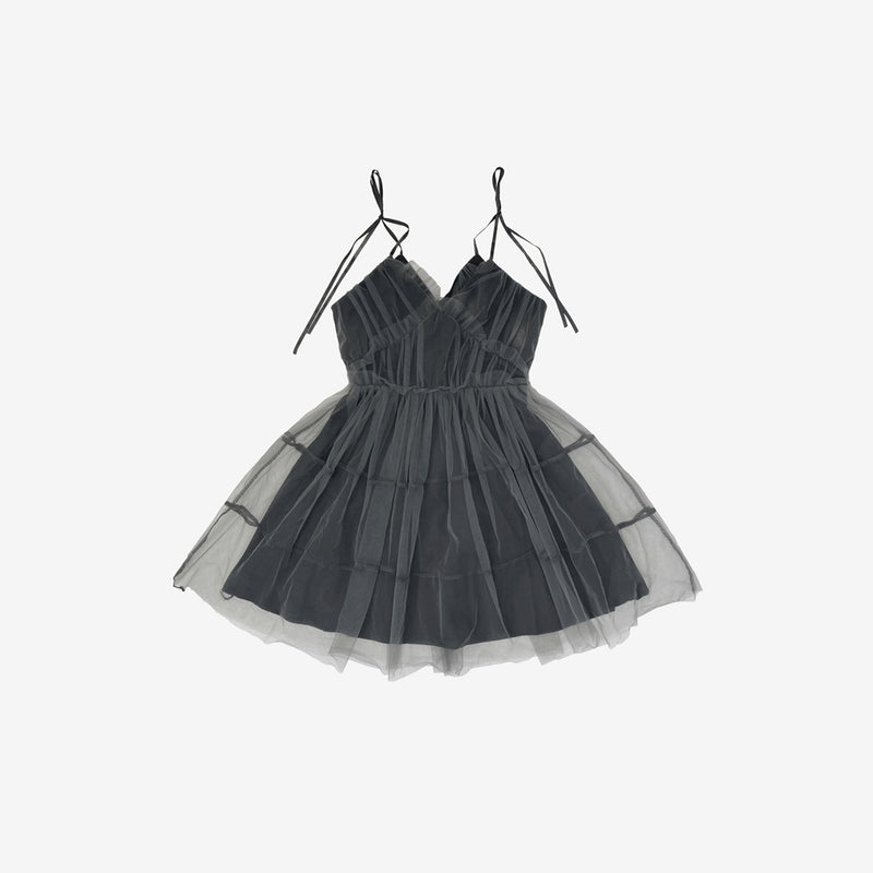 リゼシフォンシャーリングドレス / Rize chiffon shirring dress