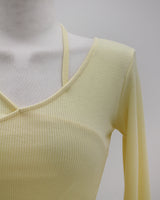 ラップストリングコルゲーテッドTシャツ / Wrap string corrugated T-shirt (4color)
