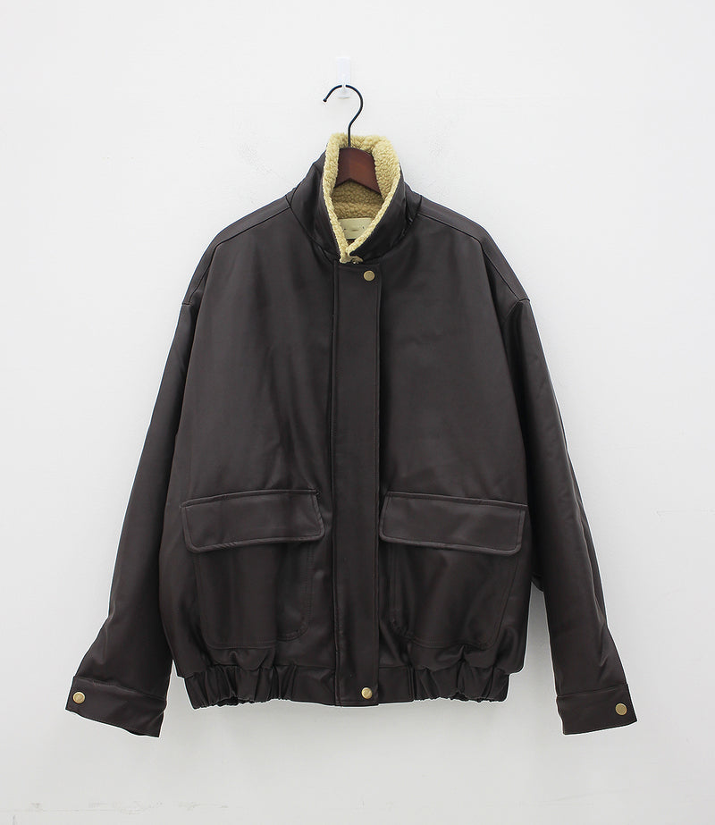 ウールレザージャンパー / Wool leather jumper (2color)