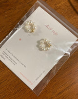 フレッシュウォーターパールフラワーボールゲストシルバーニードルピアス / ori Freshwater Pearl Flower Ball Guest Silver needle Earrings