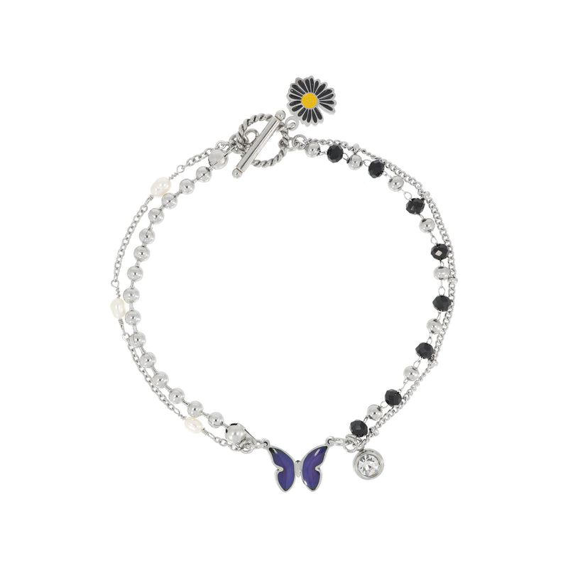 バタフライビーズブレスレット/Temperature Change Butterfly Beads Bracelet