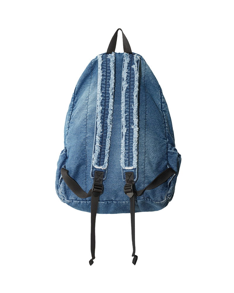 ウォッシュド デニム タートル バックパック / Washed Denim Turtle Backpack (Blue)