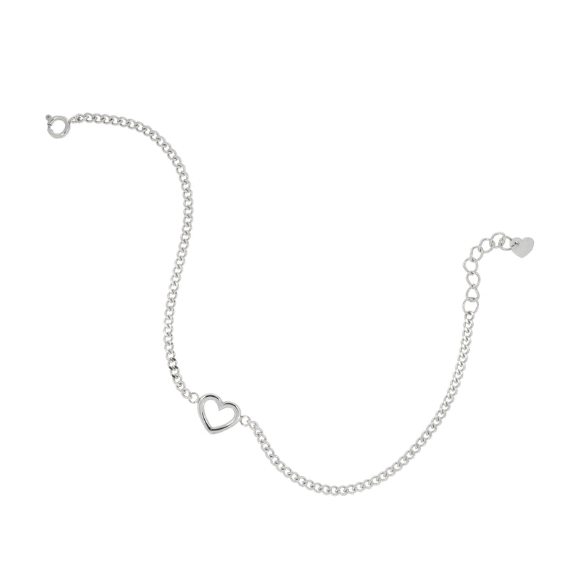 ミニハート2DCチェーンレイヤードブレスレット/Mini Heart 2DC Chain Layered Bracelet