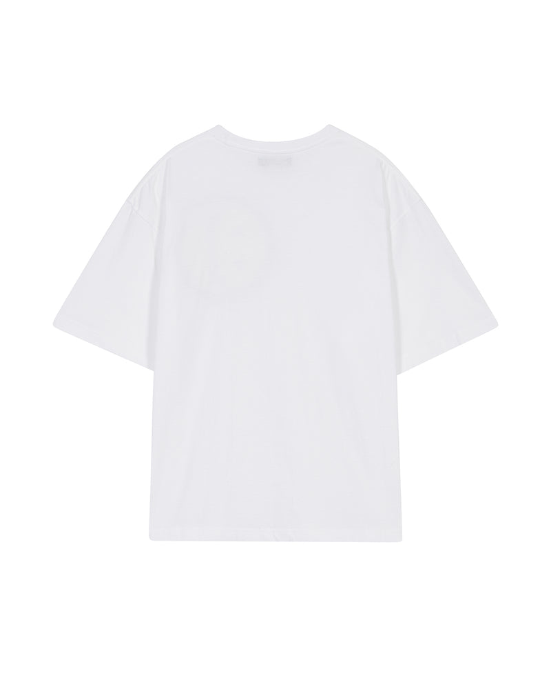 SM:]E プリント オーバーサイズ Tシャツ / SM:]E PRINTED OVERSIZED T-SHIRT WHITE