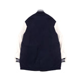 [UNISEX] Reversible Wool-Blend Varsity Coat (Navy) (6656674594934)