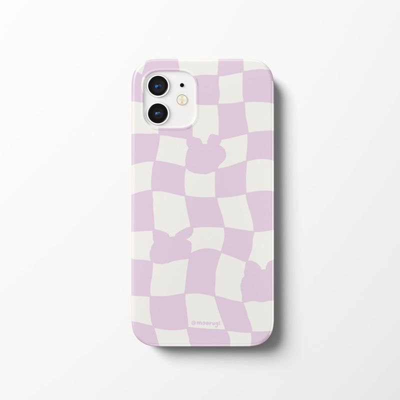 チェッカーボードハードアイフォンケース/Checkerboard Pink Iphone Hard case