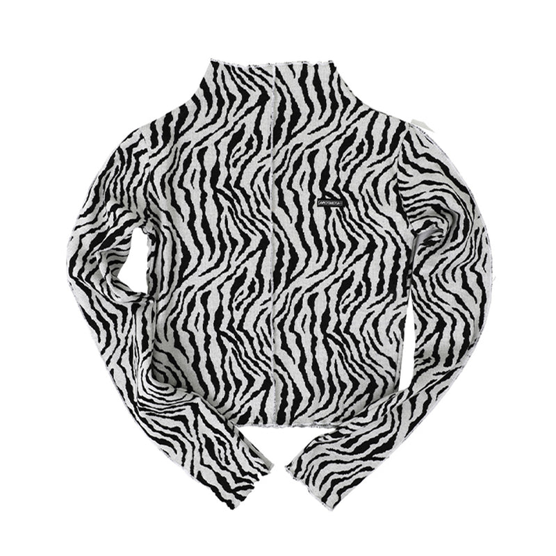 Zebra Half Neck Top (3 COLOR)(Copy) (6615534141558)