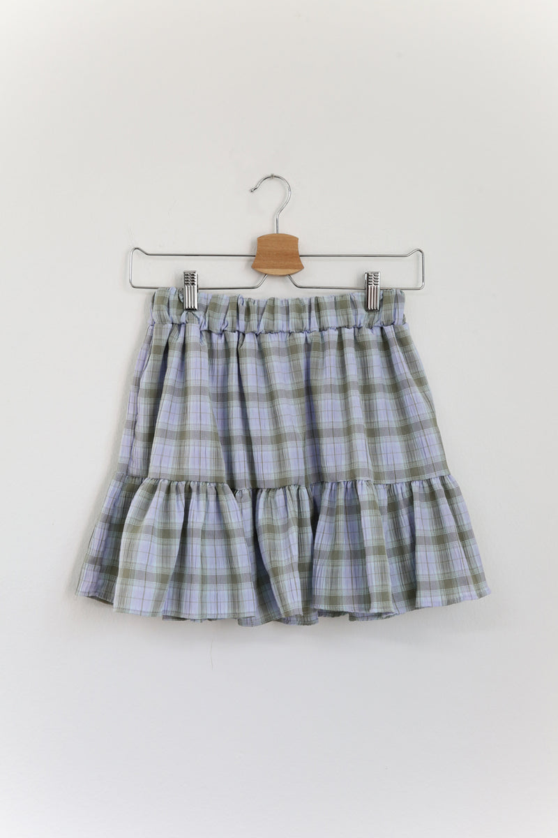 IVY CHECK CANCAN MINI SKIRT(WHITE, SKYBLUE, BLACK 3COLORS!) (6574922694774)