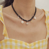 [NCT-Haechan] Groovy summer necklace (Black) (6595949363318)