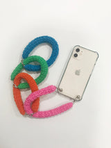 ハンドメイドフォンストラップ(ケースなし)/handmade phone strap - blue