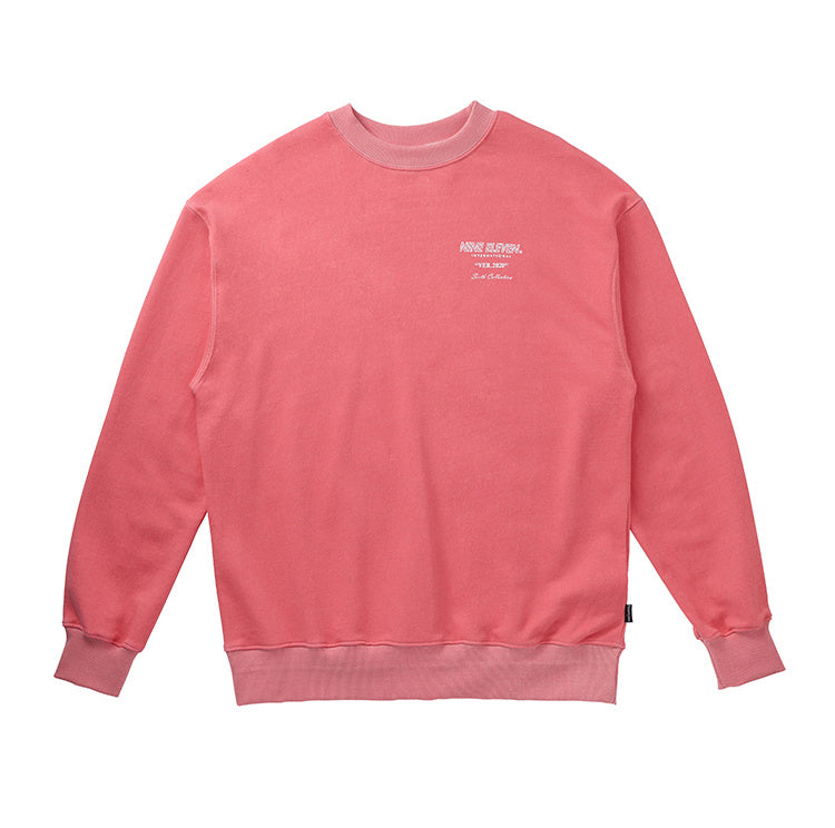 Pigment washed crewneck - Pink (4622121828470)