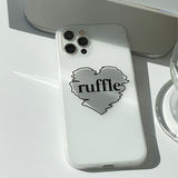 Horizontal - Ruffle Heart Phone Case