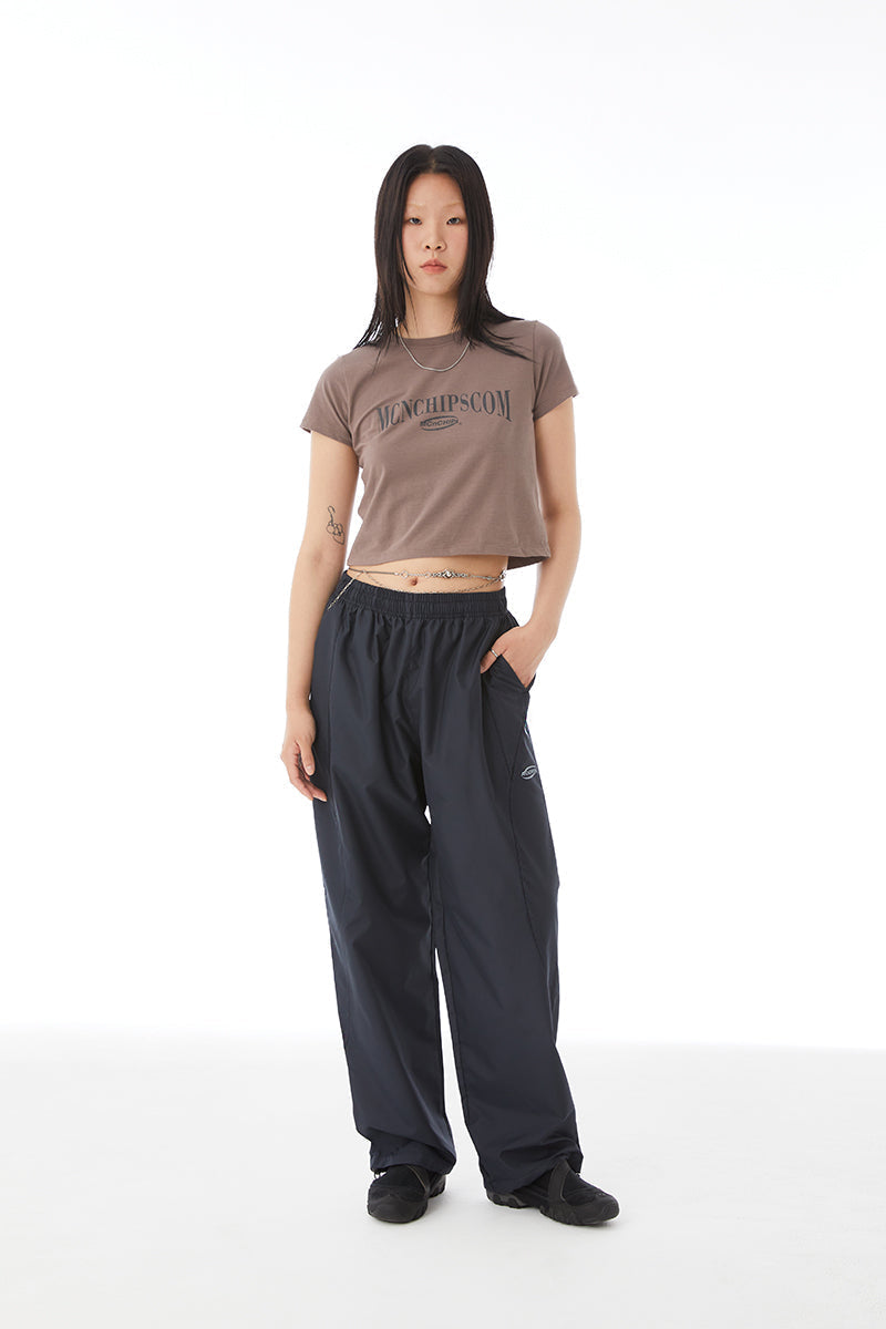 サイドクレッセントパンツ / Side crescent pants (charcoal)