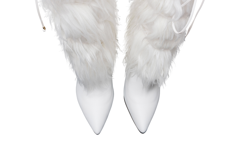レアルレザーファーブーツ/Real Leather Fur Boots(White)