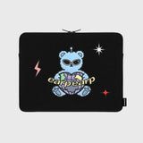 SPACE NIGHT BEAR-BLACK(13INCH NOTEBOOK POUCH) (6615488659574)