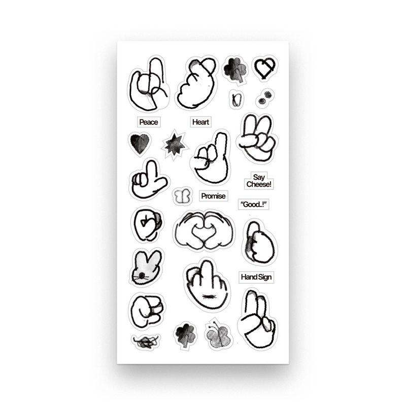 ハンドサインステッカー / Hand sign sticker