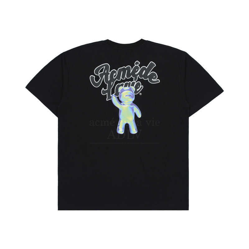ホログラムベアショートスリーブTシャツ / HOLOGRAM BEAR SHORT SLEEVE T-SHIRT BLACK
