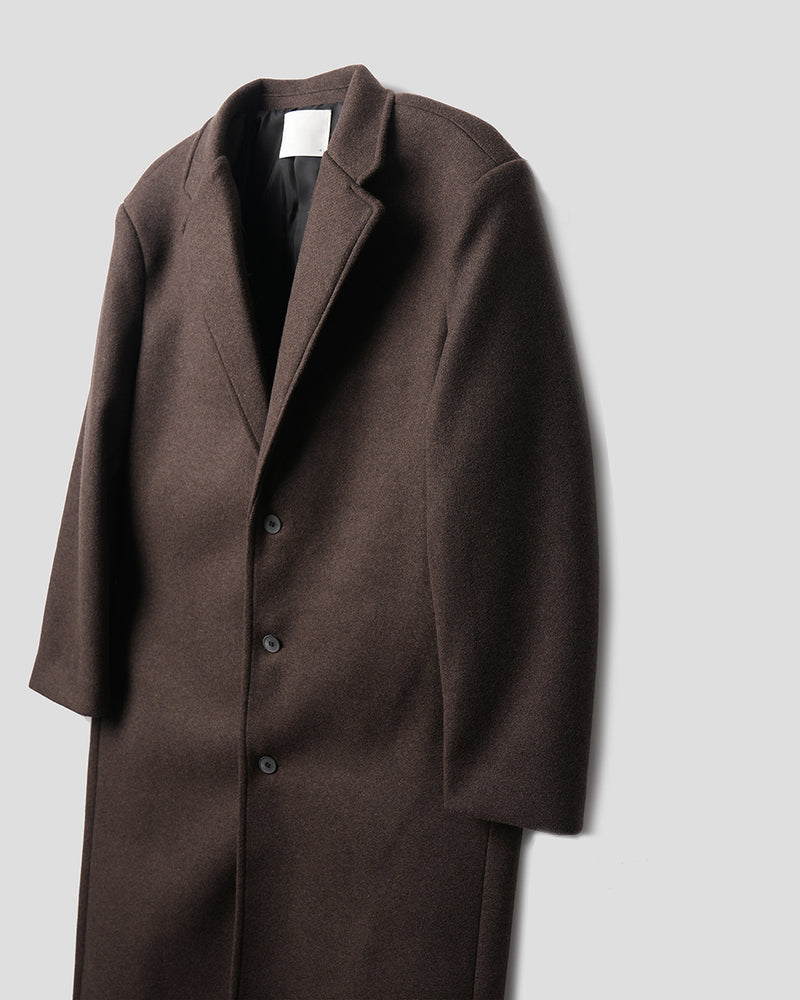 フロントウールボタンコート / front wool button coat 4color