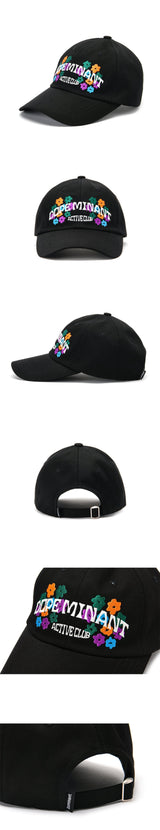 フラワーボールキャップ/DOMINANT UNISEX FLOWER BALL CAP_BLACK