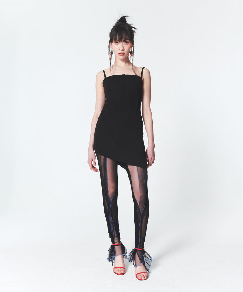 ローエッヂドレス/Raw Edge Mini Dress Black