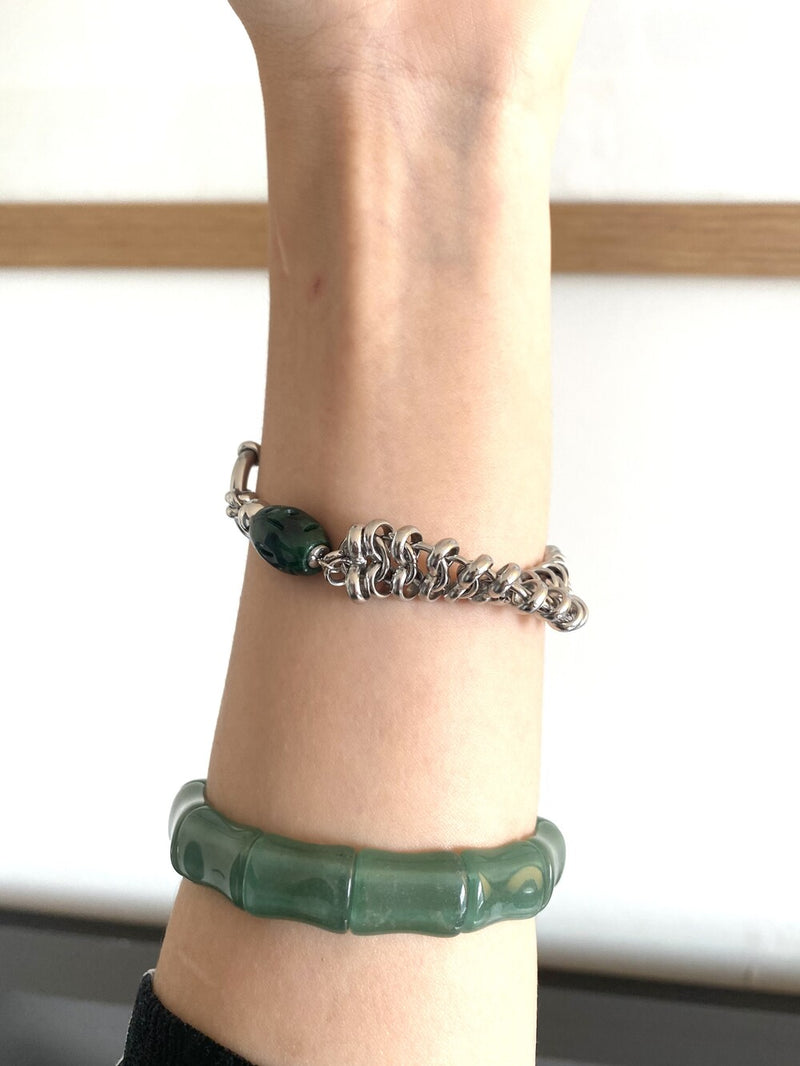 バックボーンジェムストーンブレスレット/Backbone gemstone bracelet
